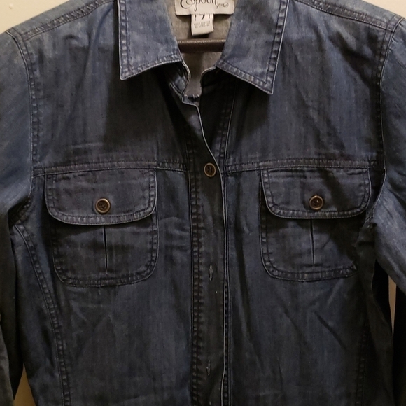 Spoon Jeans Long Sleeve Denim Safari Romper - Picture 3 of 8